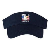 Bald Is Beautiful 4th Of July Independence Day Bald Eagle Valucap Bio-Washed Visor