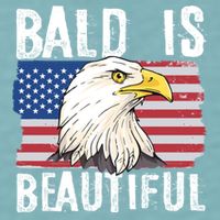 Bald Is Beautiful 4th Of July Independence Day Bald Eagle Sueded Cloud Jersey T-Shirt