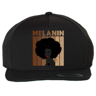 Black Is Beautiful Cute Gift Afro Roots Cute Gift Melanin Gift Wool Snapback Cap