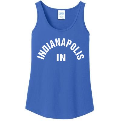 Basic Indianapolis Blue And White Indianapolis Classic Indiana Gift Ladies Essential Tank