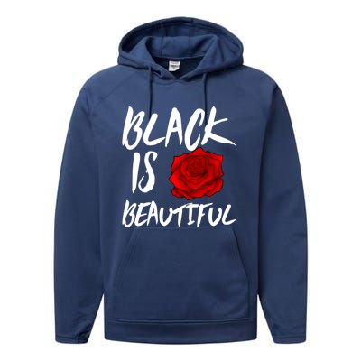 Black Is Beautiful Cool Gift Beauty Gift Performance Fleece Hoodie