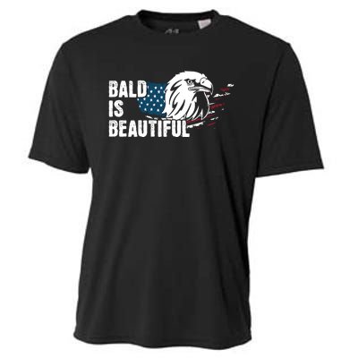 Bald Is Beautiful 4th Of July Independence Day Bald Eagle Cooling Performance Crew T-Shirt