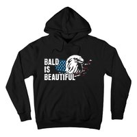 Bald Is Beautiful 4th Of July Independence Day Bald Eagle Hoodie