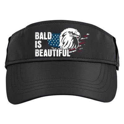 Bald Is Beautiful 4th Of July Independence Day Bald Eagle Adult Drive Performance Visor