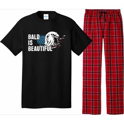 Bald Is Beautiful 4th Of July Independence Day Bald Eagle Pajama Set