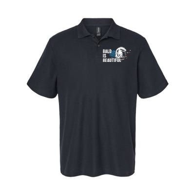 Bald Is Beautiful 4th Of July Independence Day Bald Eagle Softstyle Adult Sport Polo