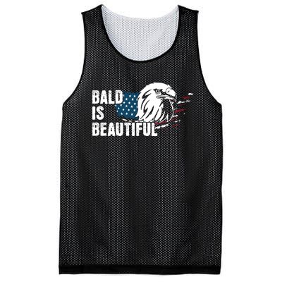 Bald Is Beautiful 4th Of July Independence Day Bald Eagle Mesh Reversible Basketball Jersey Tank