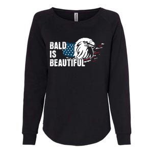 Bald Is Beautiful 4th Of July Independence Day Bald Eagle Womens California Wash Sweatshirt