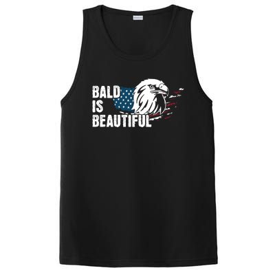 Bald Is Beautiful 4th Of July Independence Day Bald Eagle PosiCharge Competitor Tank