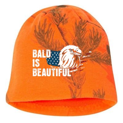 Bald Is Beautiful 4th Of July Independence Day Bald Eagle Kati - Camo Knit Beanie