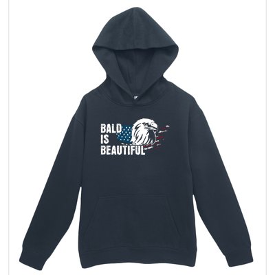 Bald Is Beautiful 4th Of July Independence Day Bald Eagle Urban Pullover Hoodie