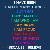 Because I Believe In Me Rainbow Mantra Performance Shirt