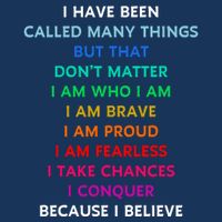 Because I Believe In Me Rainbow Mantra Button
