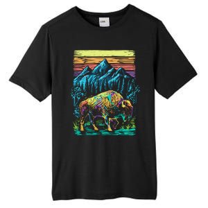 Bison Illustration Tall Fusion ChromaSoft Performance T-Shirt