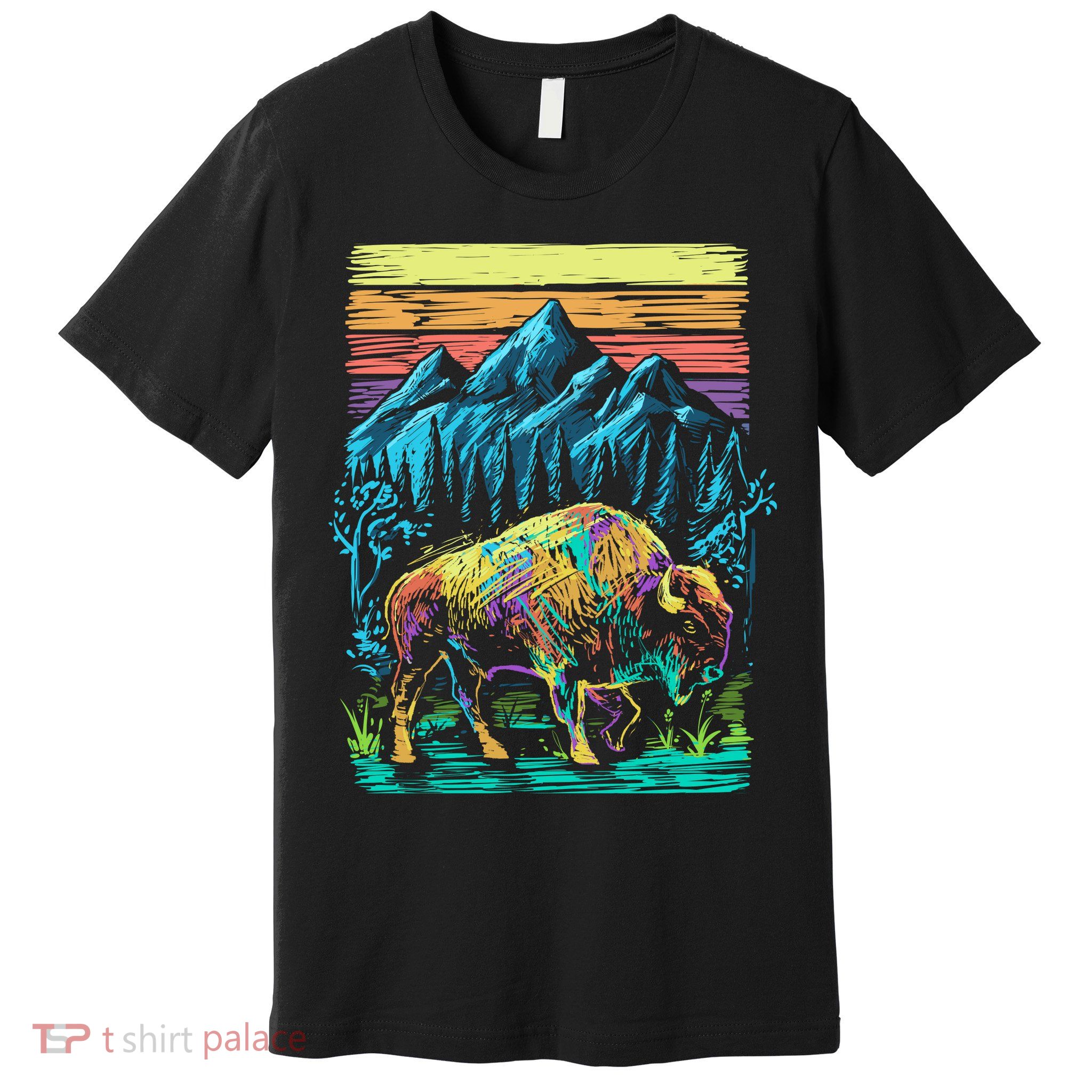 Bison Illustration Premium T-Shirt