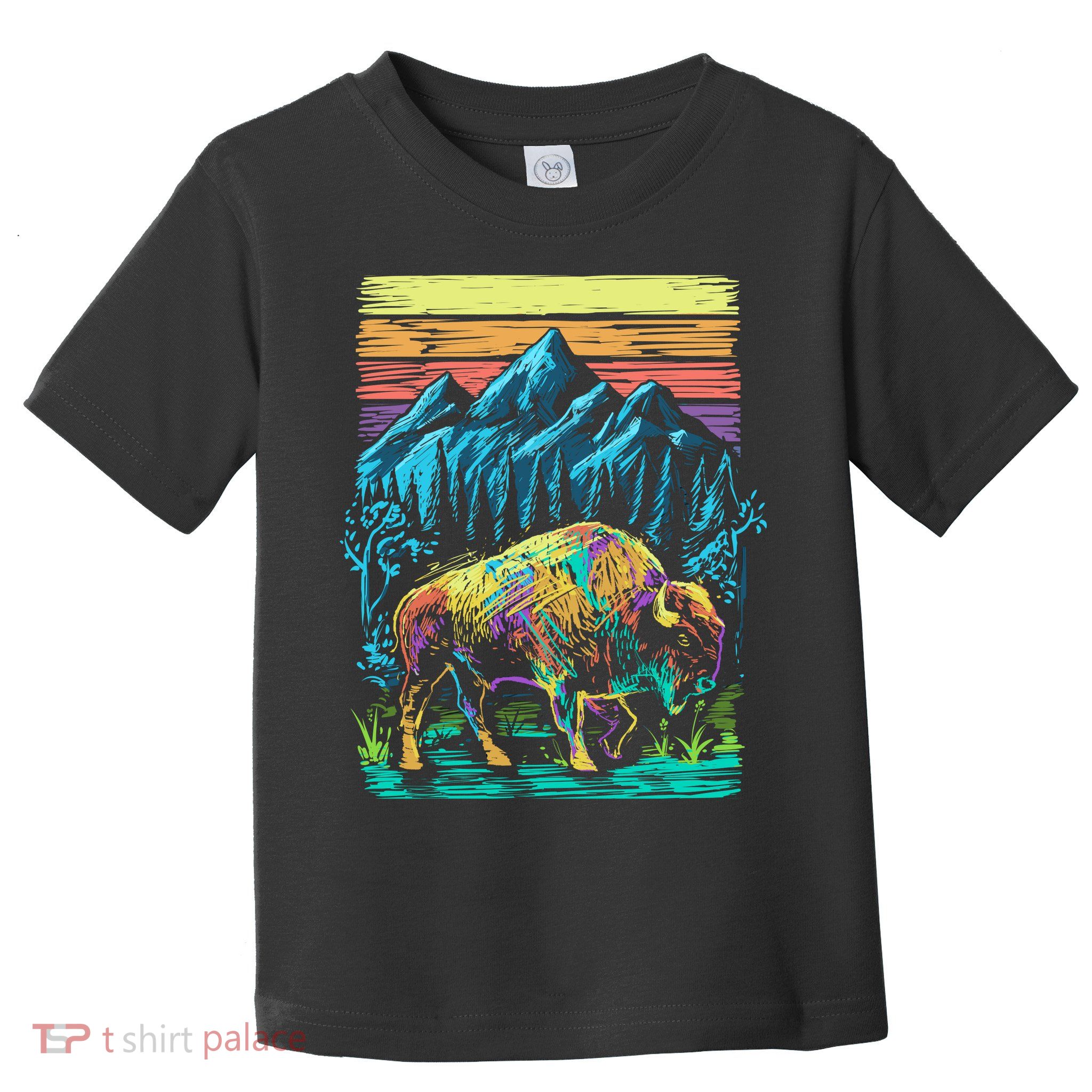 Bison Illustration Toddler T-Shirt