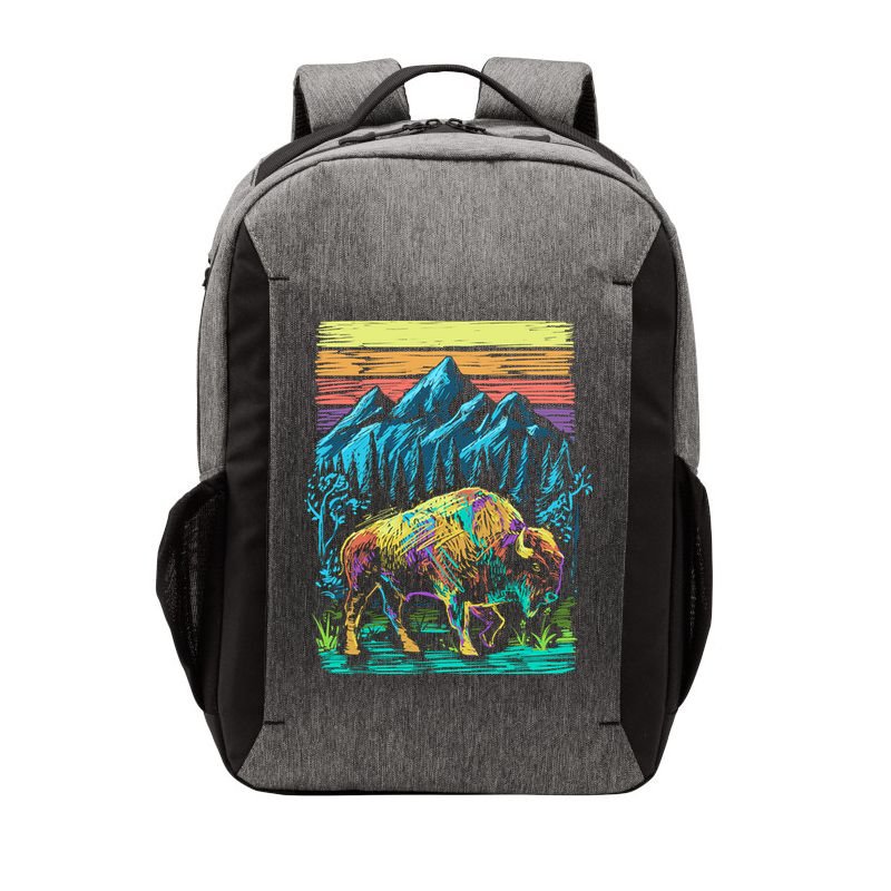 Bison Illustration Vector Backpack