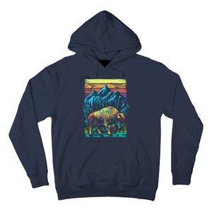 Bison Illustration Hoodie