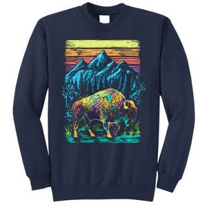 Bison Illustration Sweatshirt