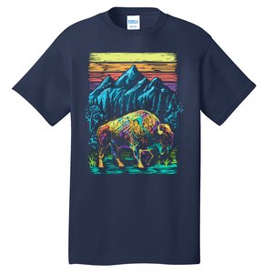 Bison Illustration Tall T-Shirt