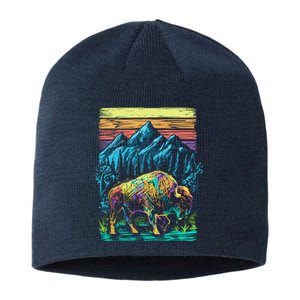 Bison Illustration Sustainable Beanie