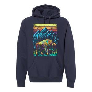 Bison Illustration Premium Hoodie