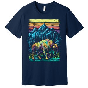 Bison Illustration Premium T-Shirt