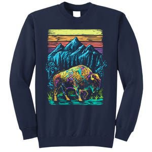 Bison Illustration Tall Sweatshirt