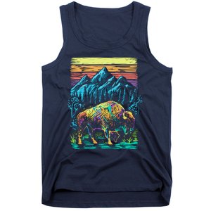 Bison Illustration Tank Top