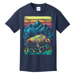 Bison Illustration Kids T-Shirt