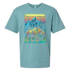 Bison Illustration Sueded Cloud Jersey T-Shirt