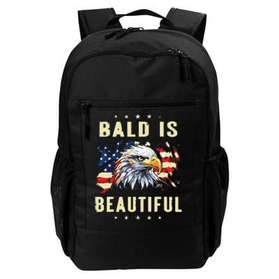 Bald Is Beautiful 4th Of July Independence Day America Eagle Daily Commute Backpack