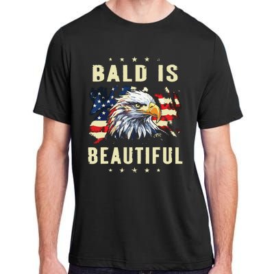 Bald Is Beautiful 4th Of July Independence Day America Eagle Adult ChromaSoft Performance T-Shirt