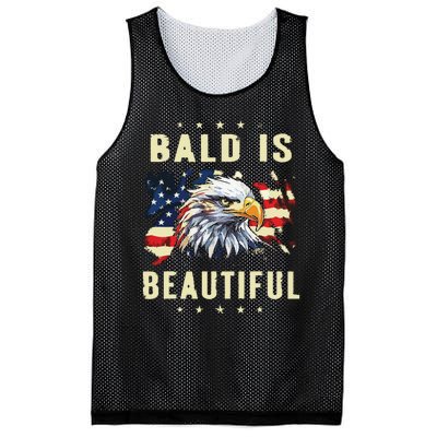 Bald Is Beautiful 4th Of July Independence Day America Eagle Mesh Reversible Basketball Jersey Tank