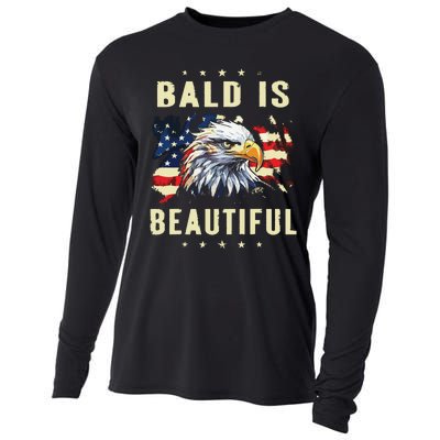 Bald Is Beautiful 4th Of July Independence Day America Eagle Cooling Performance Long Sleeve Crew