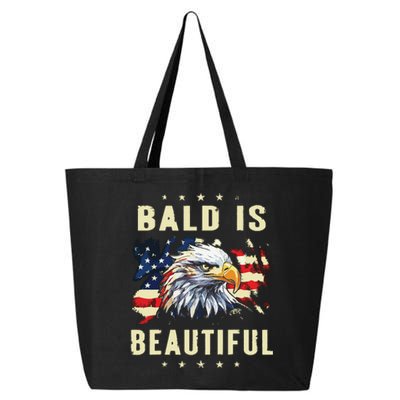 Bald Is Beautiful 4th Of July Independence Day America Eagle 25L Jumbo Tote