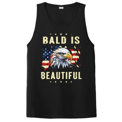 Bald Is Beautiful 4th Of July Independence Day America Eagle PosiCharge Competitor Tank