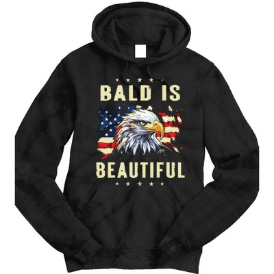 Bald Is Beautiful 4th Of July Independence Day America Eagle Tie Dye Hoodie