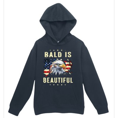 Bald Is Beautiful 4th Of July Independence Day America Eagle Urban Pullover Hoodie