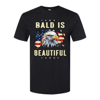 Bald Is Beautiful 4th Of July Independence Day America Eagle Softstyle CVC T-Shirt