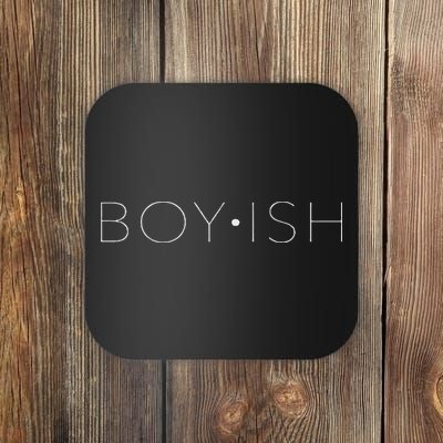 Boy Ish Boyish Non Binary Queer Pride Statement Coaster