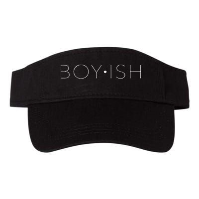Boy Ish Boyish Non Binary Queer Pride Statement Valucap Bio-Washed Visor