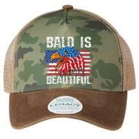 Bald Is Beautiful 4th Of July Independence Day Bald Eagle Legacy Tie Dye Trucker Hat