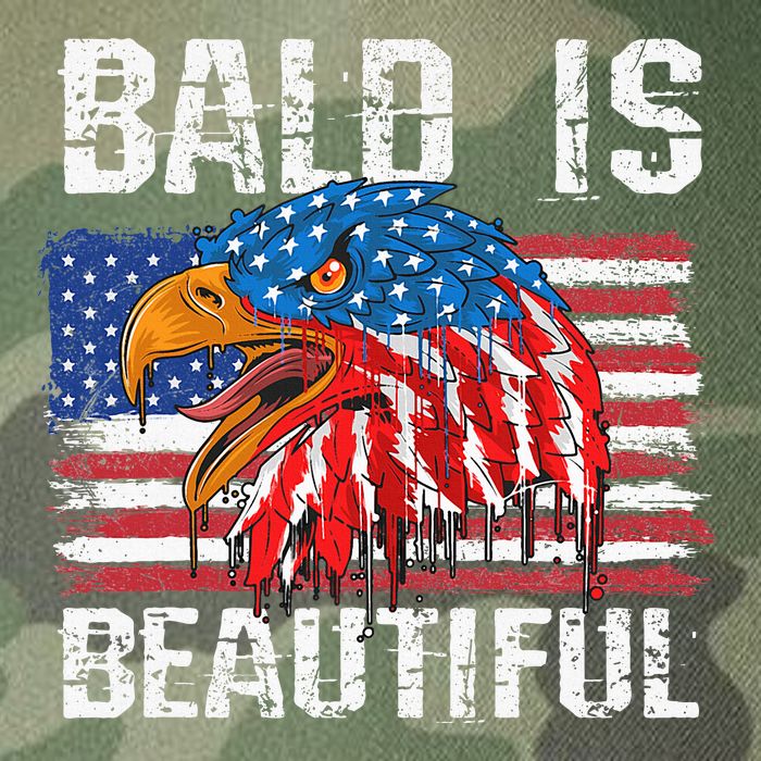Bald Is Beautiful 4th Of July Independence Day Bald Eagle Legacy Tie Dye Trucker Hat