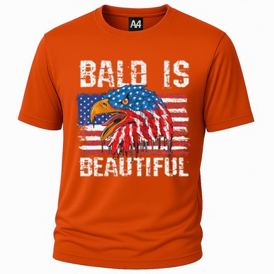 Bald Is Beautiful 4th Of July Independence Day Bald Eagle Cooling Performance Crew T-Shirt