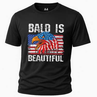 Bald Is Beautiful 4th Of July Independence Day Bald Eagle Performance Shirt