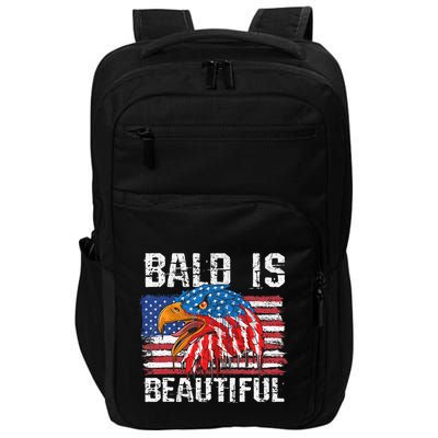 Bald Is Beautiful 4th Of July Independence Day Bald Eagle Impact Tech Backpack