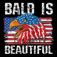 Bald Is Beautiful 4th Of July Independence Day Bald Eagle Sustainable Bucket Hat
