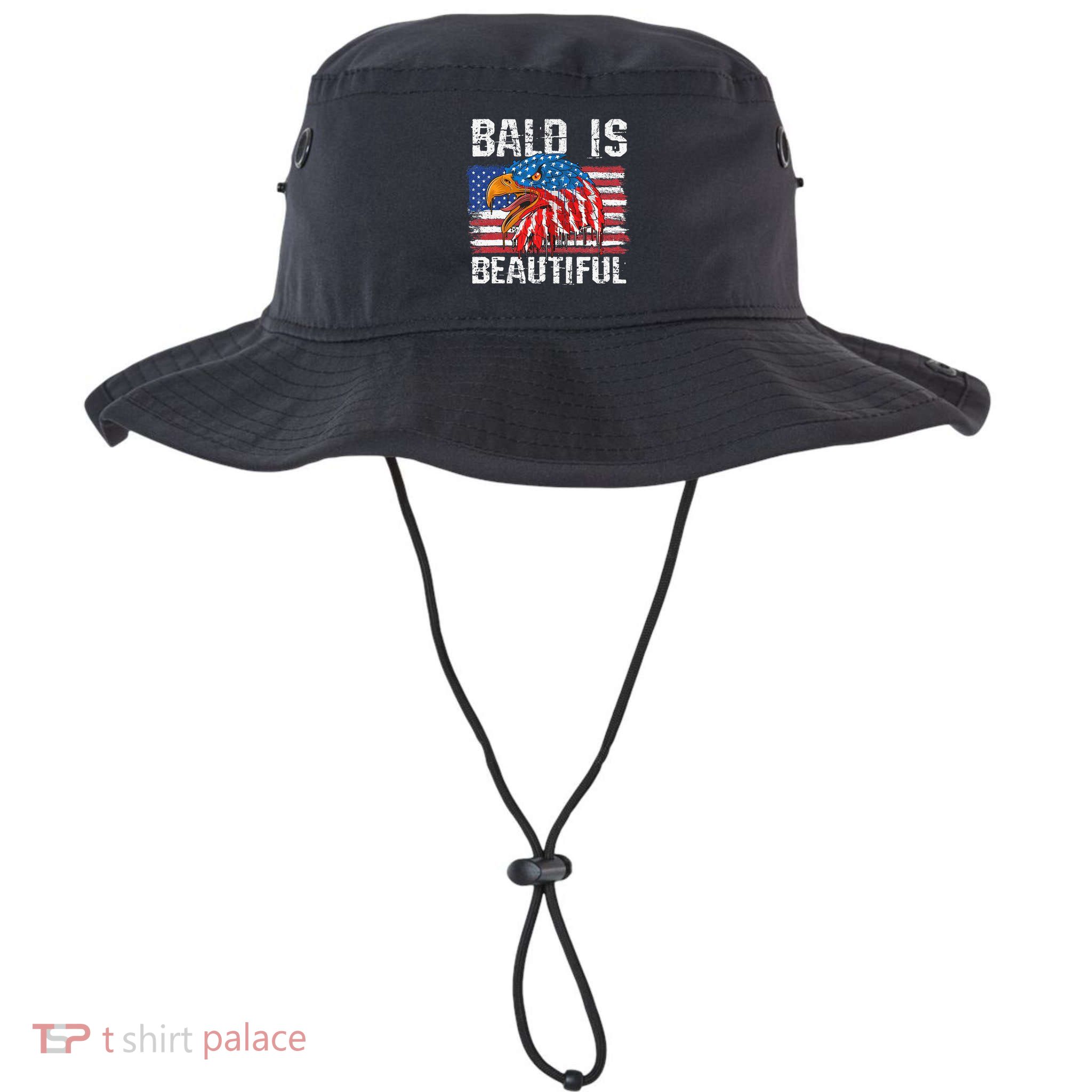 Bald Is Beautiful 4th Of July Independence Day Bald Eagle Bucket Hat