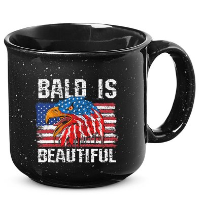 Bald Is Beautiful 4th Of July Independence Day Bald Eagle 15oz Campfire Ceramic Mug